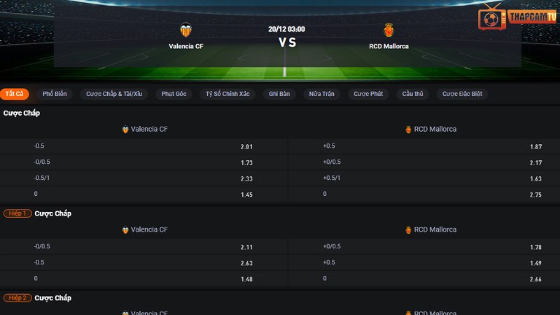 Valencia vs Mallorca