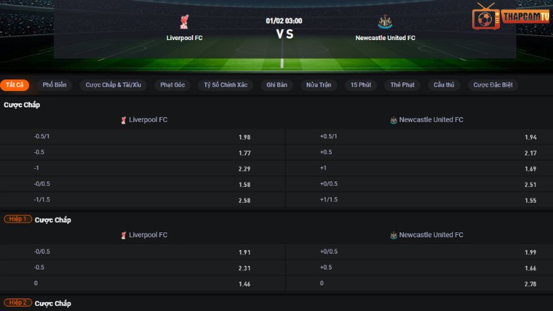 Liverpool vs Newcastle
